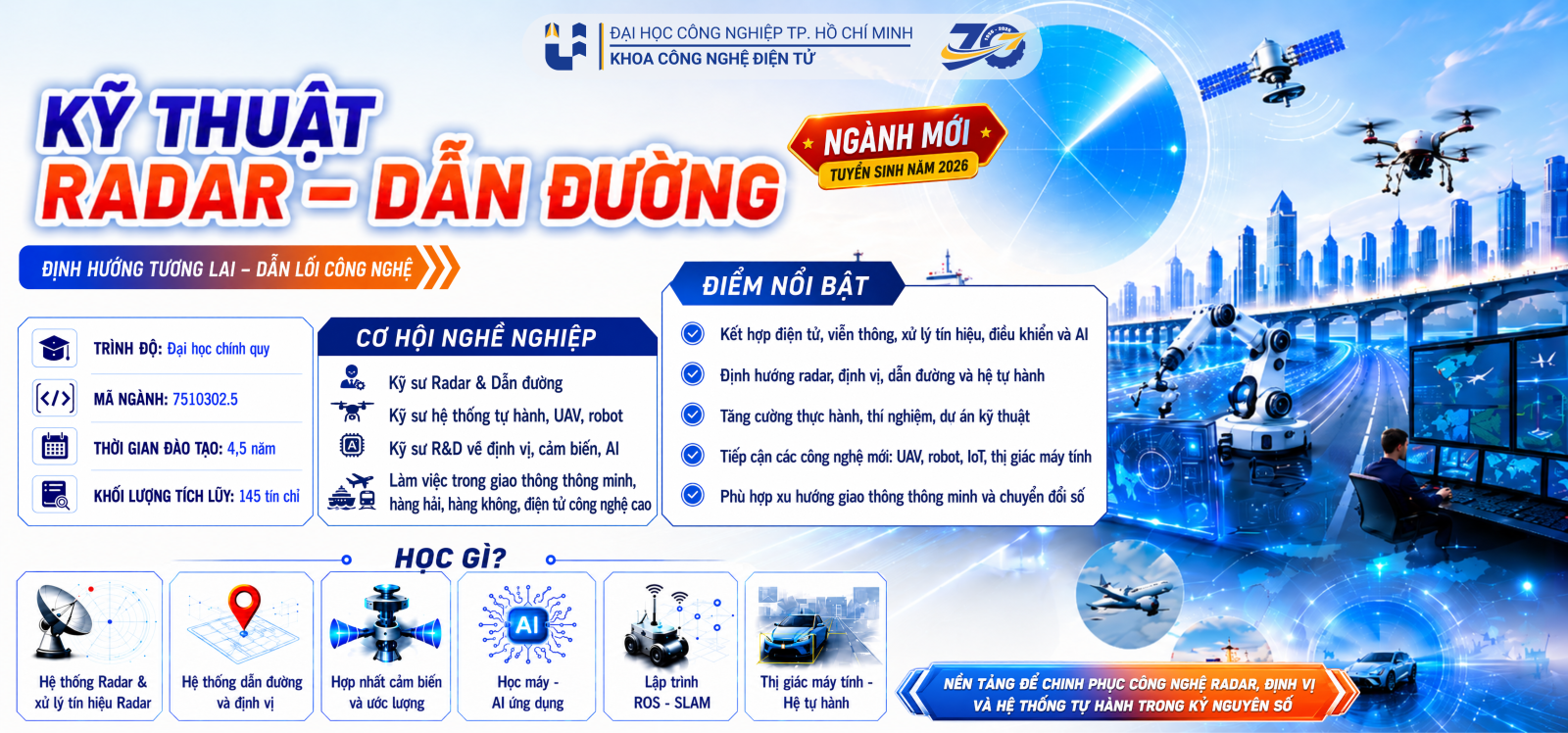 Ngành mới tuyển sinh năm 2026 - Kỹ thuật Radar - dẫn đường